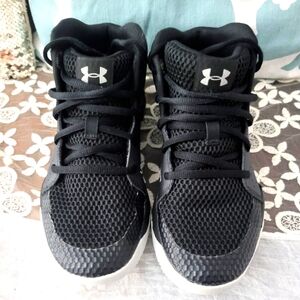 Under Armour Black & White High-Top Shoes